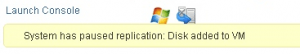 vsphere replication - disk added to VM