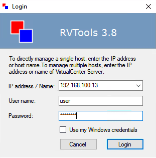 rvtools-login