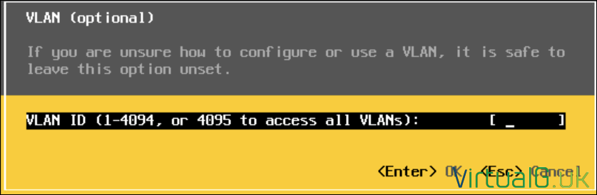 Set VLAN on the Nested ESXi 9 Host for VCF 9