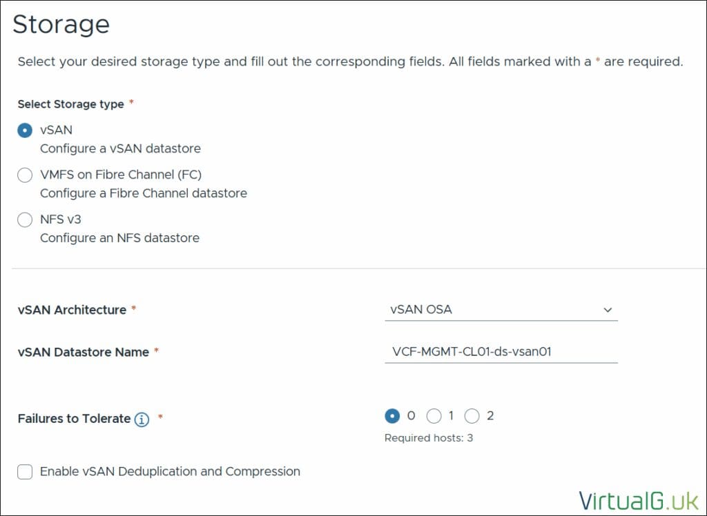 Configure Storage for VCF 9