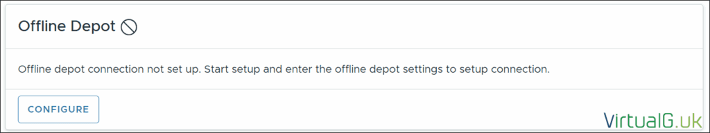 Select the Offline Depot